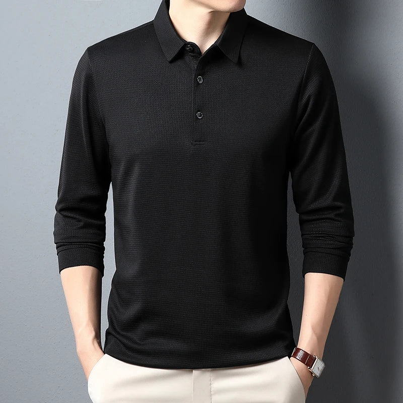 Théodore | Polo en tricot à manches longues