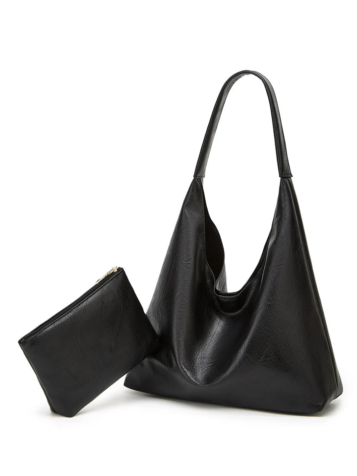 Claire Élysée | Ensemble sac et portefeuille en cuir véritable