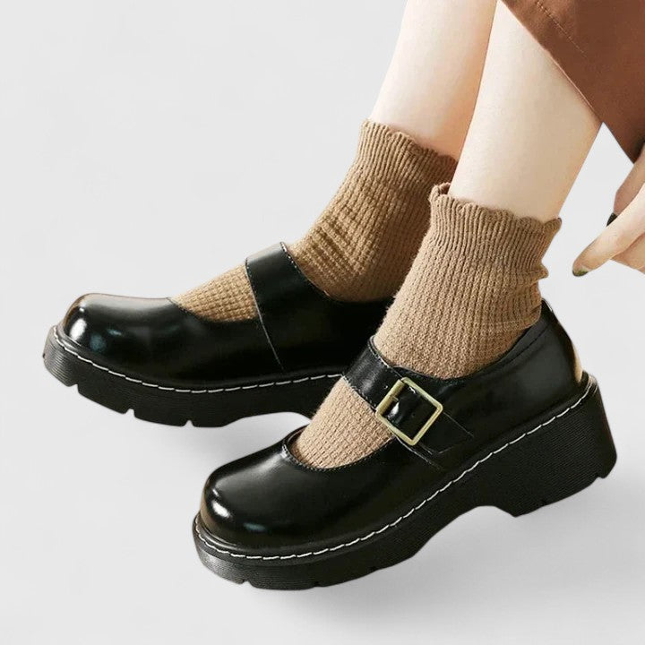 Aveline | Babies plateforme en cuir