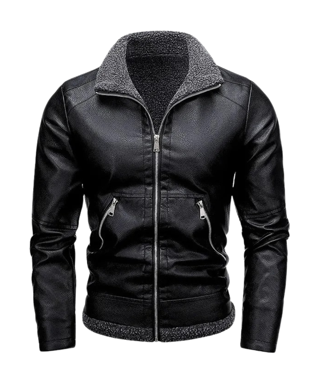Samuel | Veste en cuir à intérieur chaud