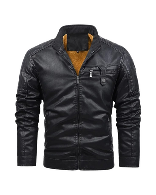 Yann | Veste en cuir rétro doublée
