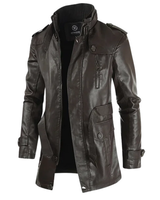 Thibault | Veste longue de motard en cuir