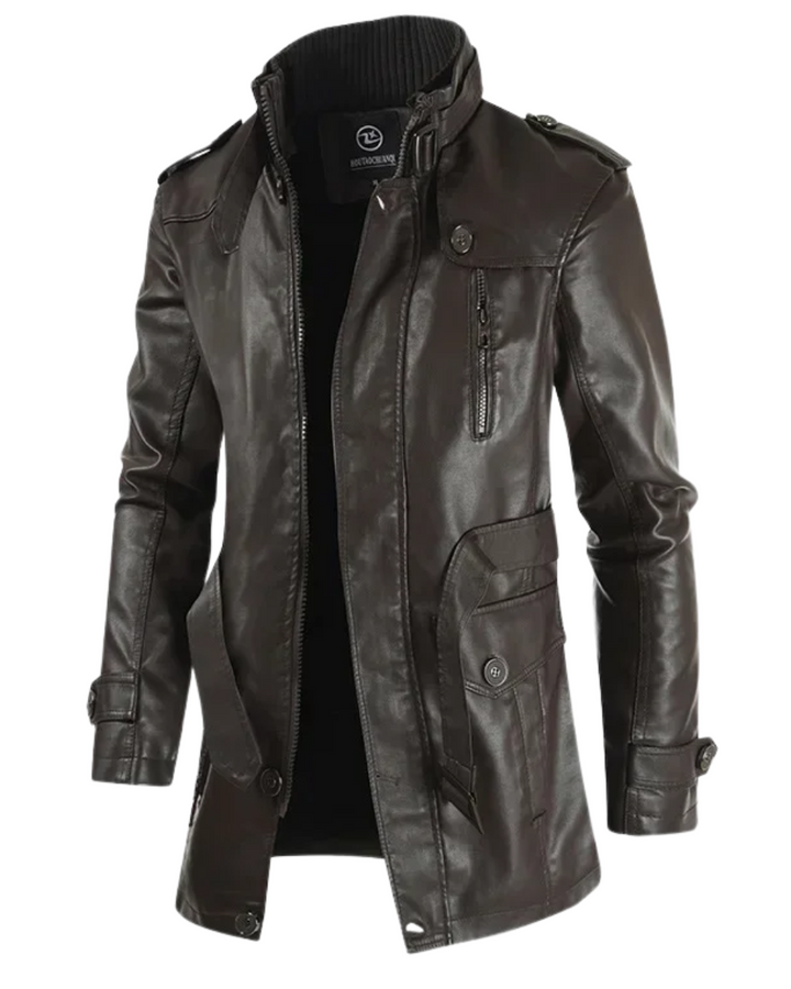 Thibault | Veste longue de motard en cuir