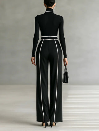 Mathilde | Ensemble à col montant et pantalon large