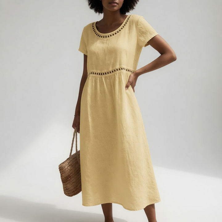 Candice | Robe brodée fluide