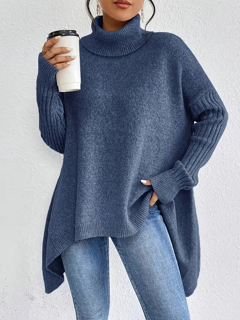 Camille | Pull ample à col montant