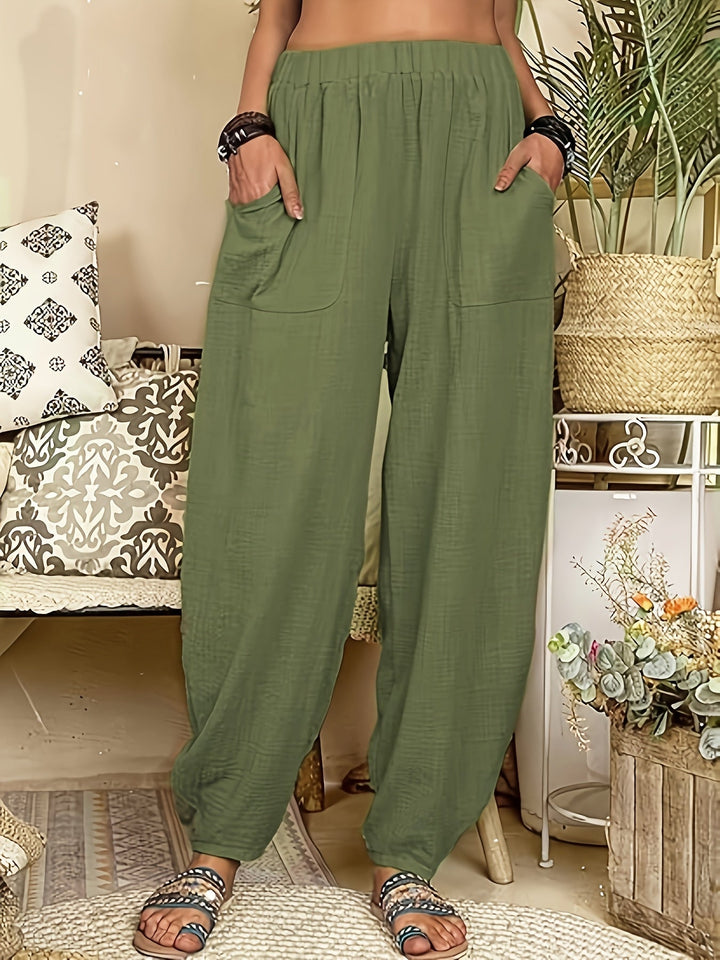 Fleur | Pantalon drapé à jambes larges