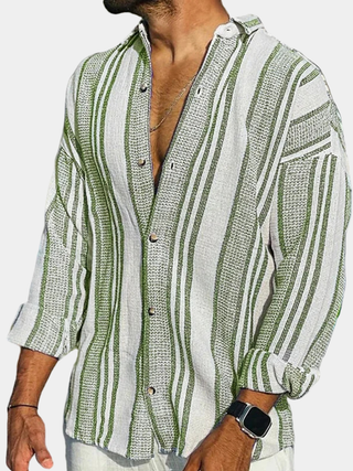 Célestin | Chemise en lin rayée