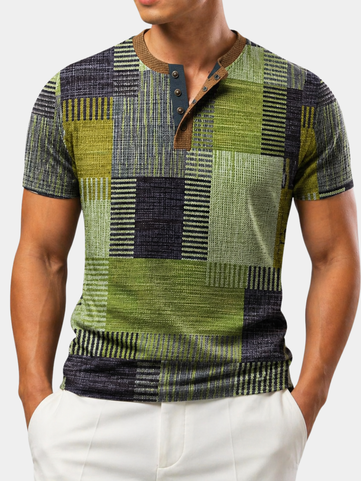 Thomas | T-shirt élégant imprimé patchwork