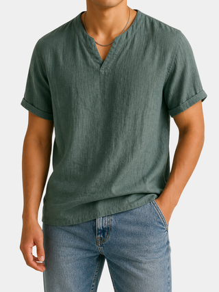 Honoré | Chemise en lin à manches courtes à coupe détendue