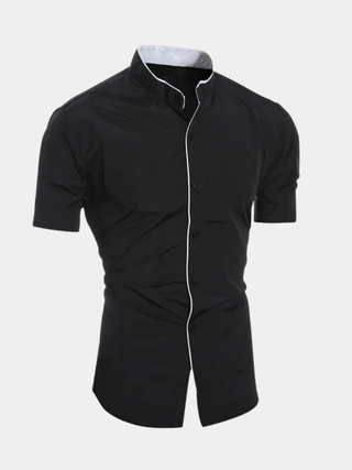 Jean-Georges | Chemise à manches courtes col montant
