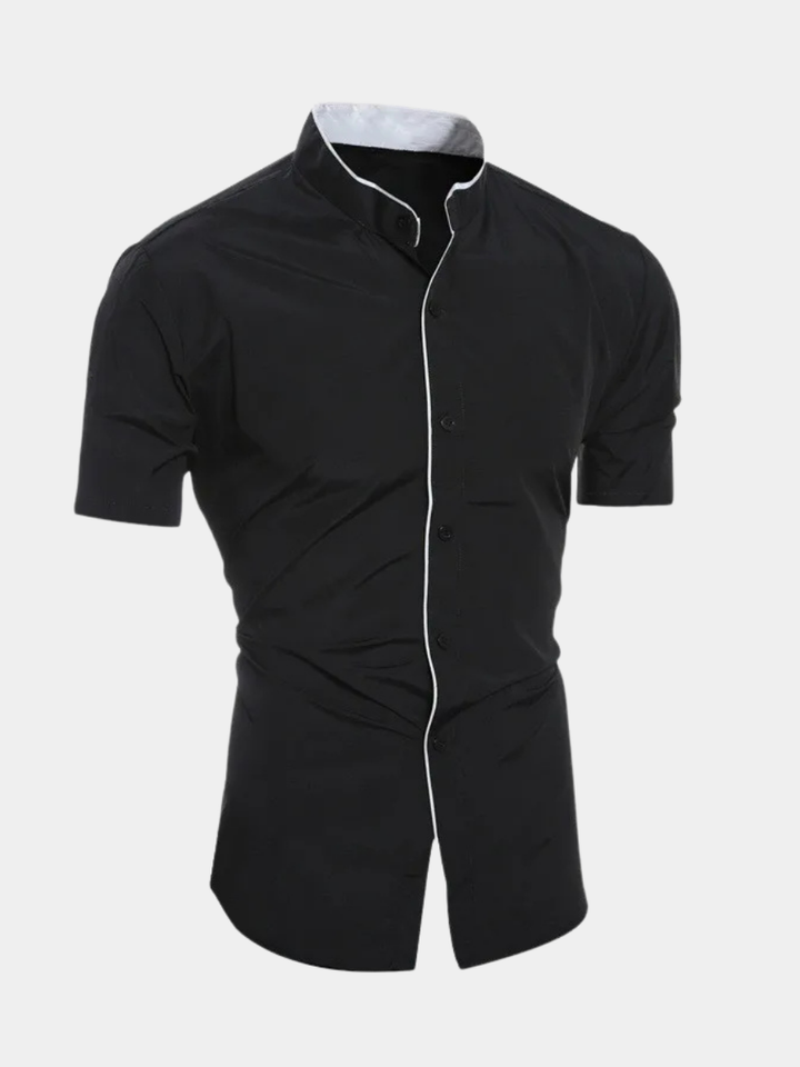 Jean-Georges | Chemise à manches courtes col montant
