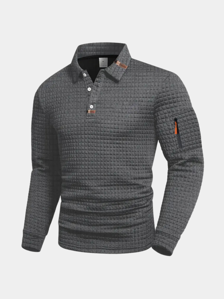 Xavier | Polo texturé à manches longues