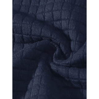 Antoine | Pull élégant à col rond – Bleu marine – détail de la texture