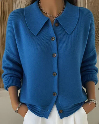 Emma | Veste en maille à col chemise