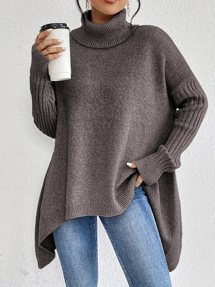 Camille | Pull ample à col montant