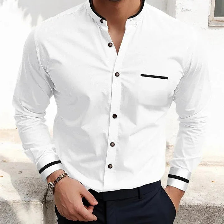 Gaston | Chemise grand-père à contrastes