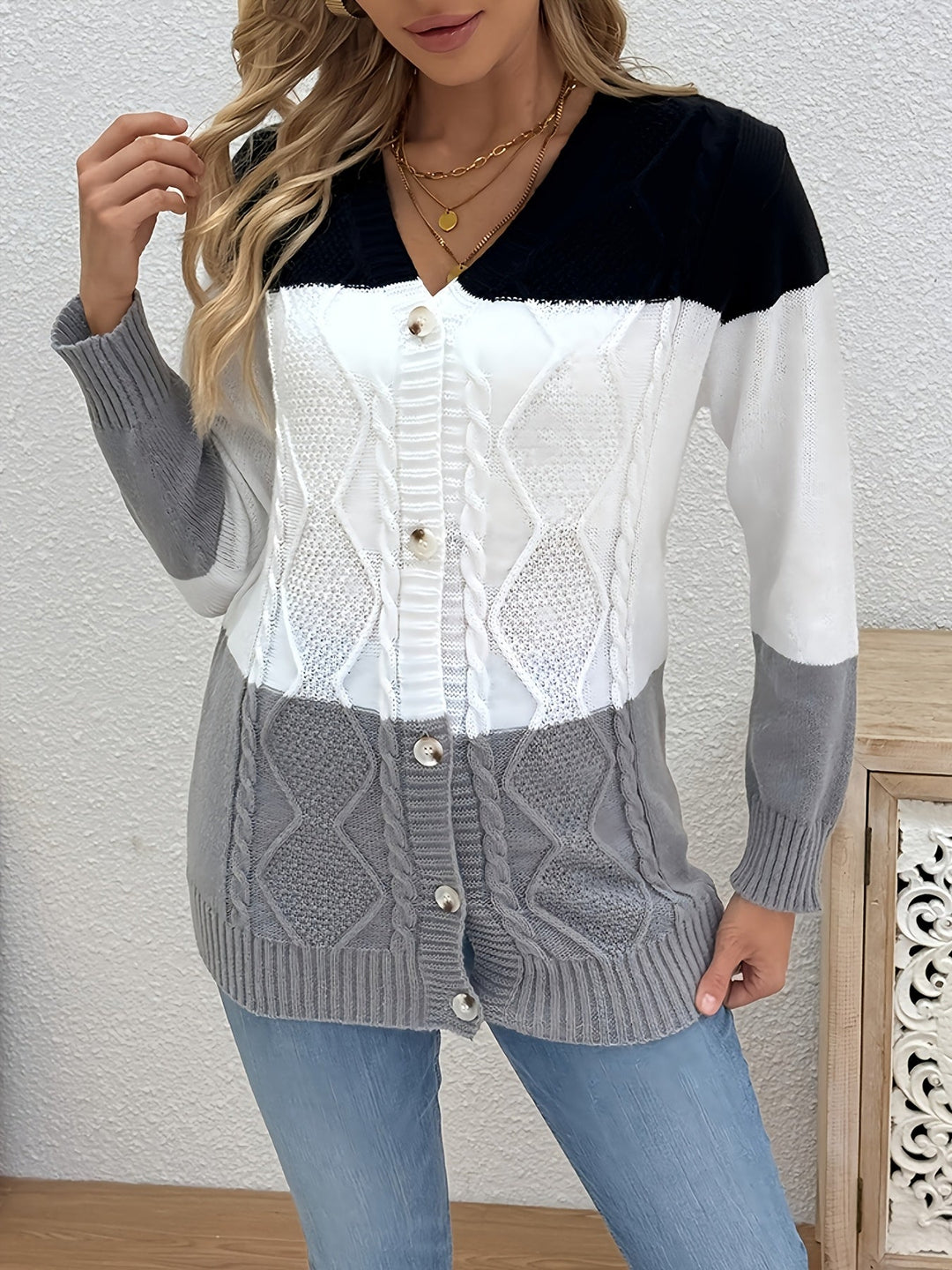 Nathalie | Gilet patchwork chaud