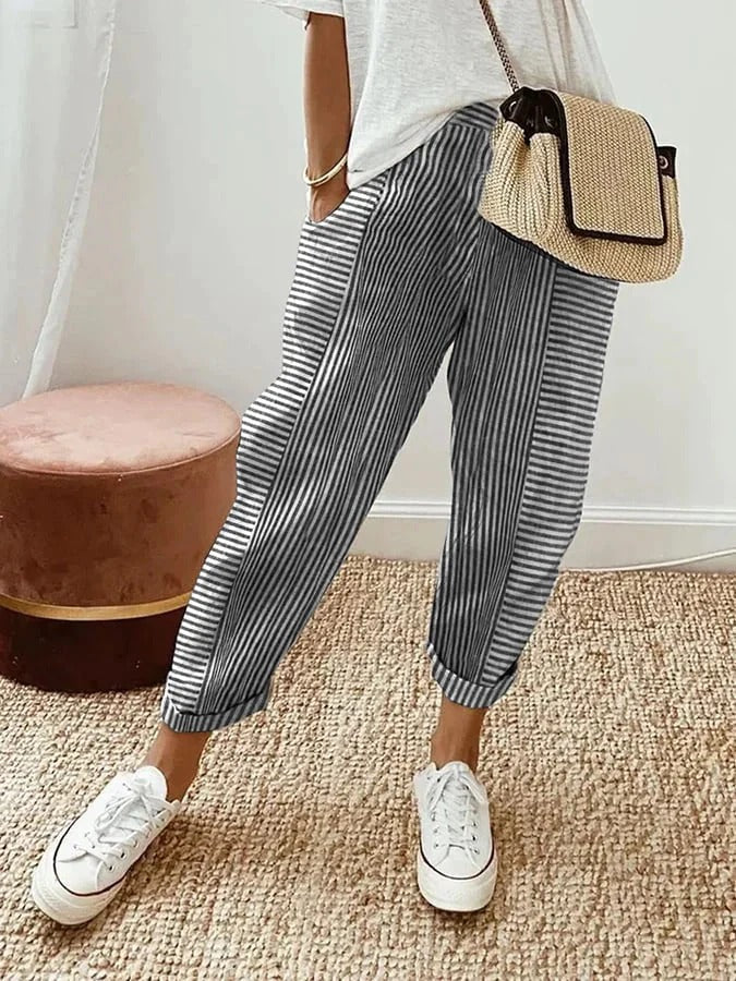Esther | Pantalon rayé élégant