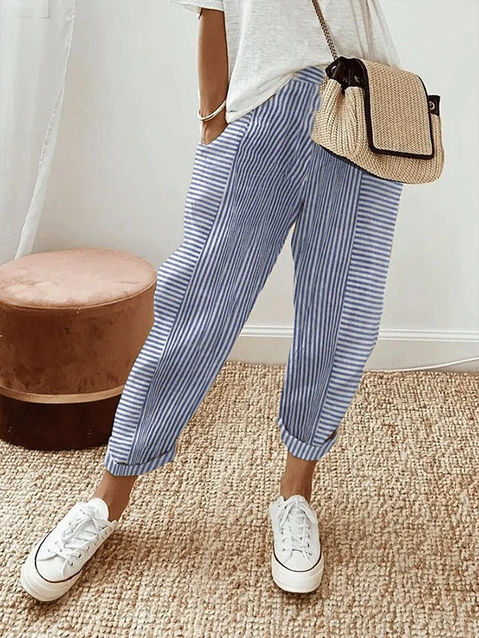 Esther | Pantalon rayé élégant
