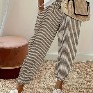 Violaine | Pantalon large à rayures
