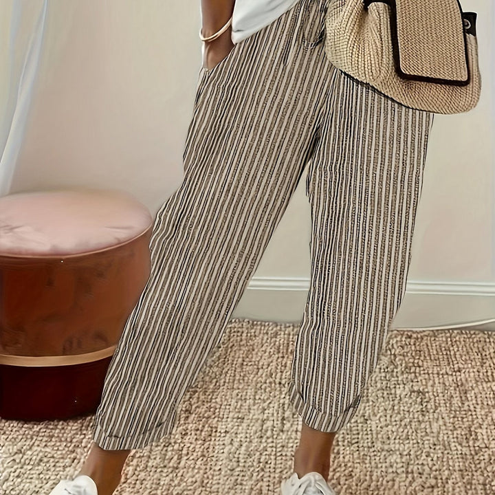 Violaine | Pantalon large à rayures