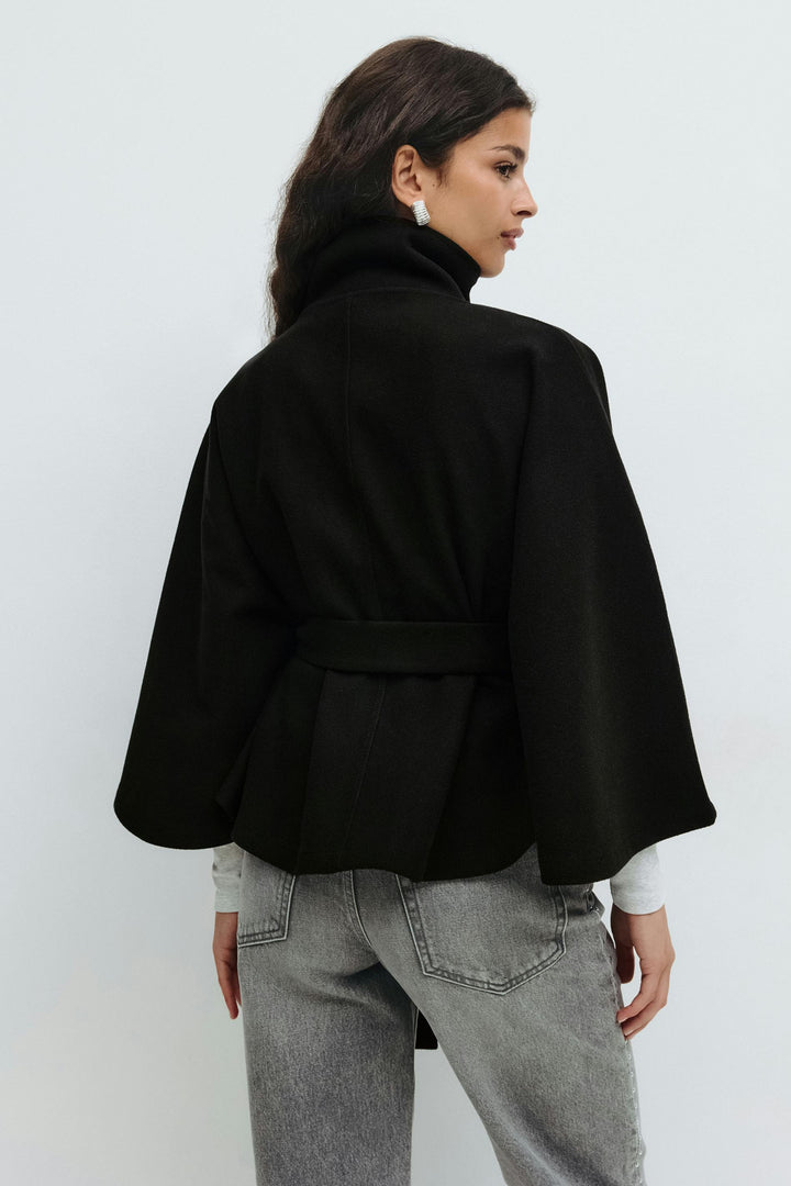 Mélanie | Manteau-cape ceinturé