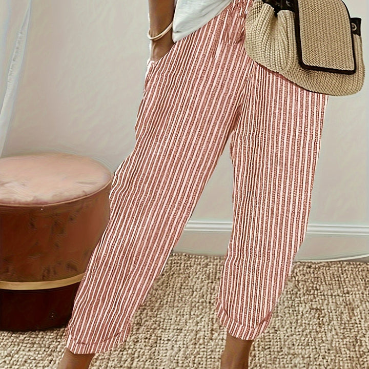 Violaine | Pantalon large à rayures