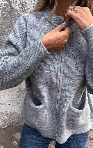 Anouk | Gilet en maille décontracté zippé