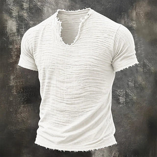 Sébastien | T-shirt à col en v texturé