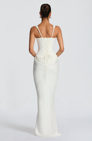 Philippine | Robe longue à col carré