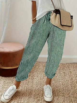 Violaine | Pantalon large à rayures