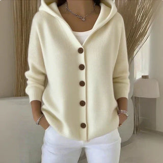 Adélie | Veste en maille à capuche
