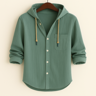 Augustin | Chemise de luxe en coton doux avec capuche