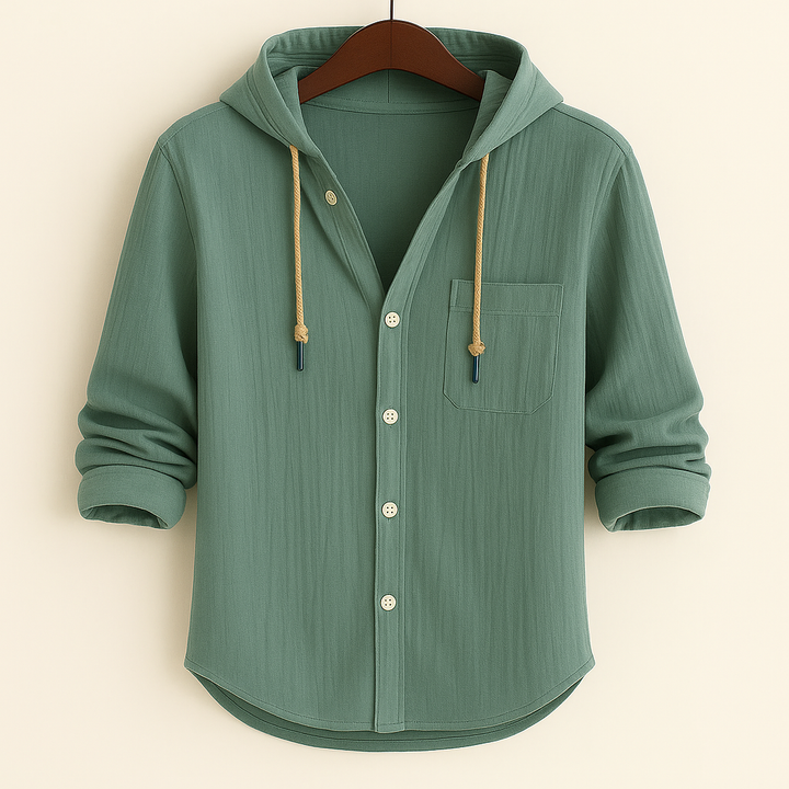 Augustin | Chemise de luxe en coton doux avec capuche
