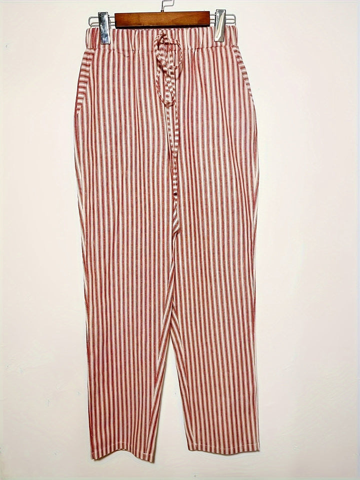 Violaine | Pantalon large à rayures
