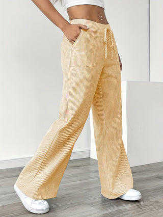 Lorette | Pantalon large rayé