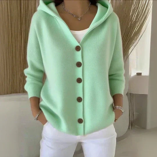 Adélie | Veste en maille à capuche