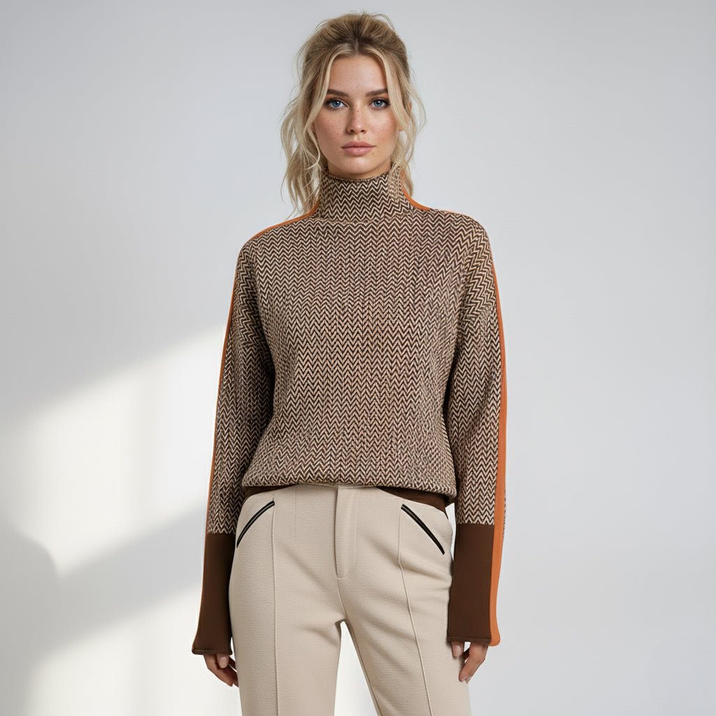 Élodie | Pull moderne à col montant
