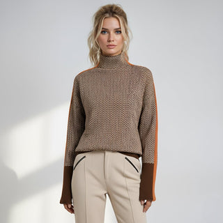 Élodie | Pull moderne à col montant