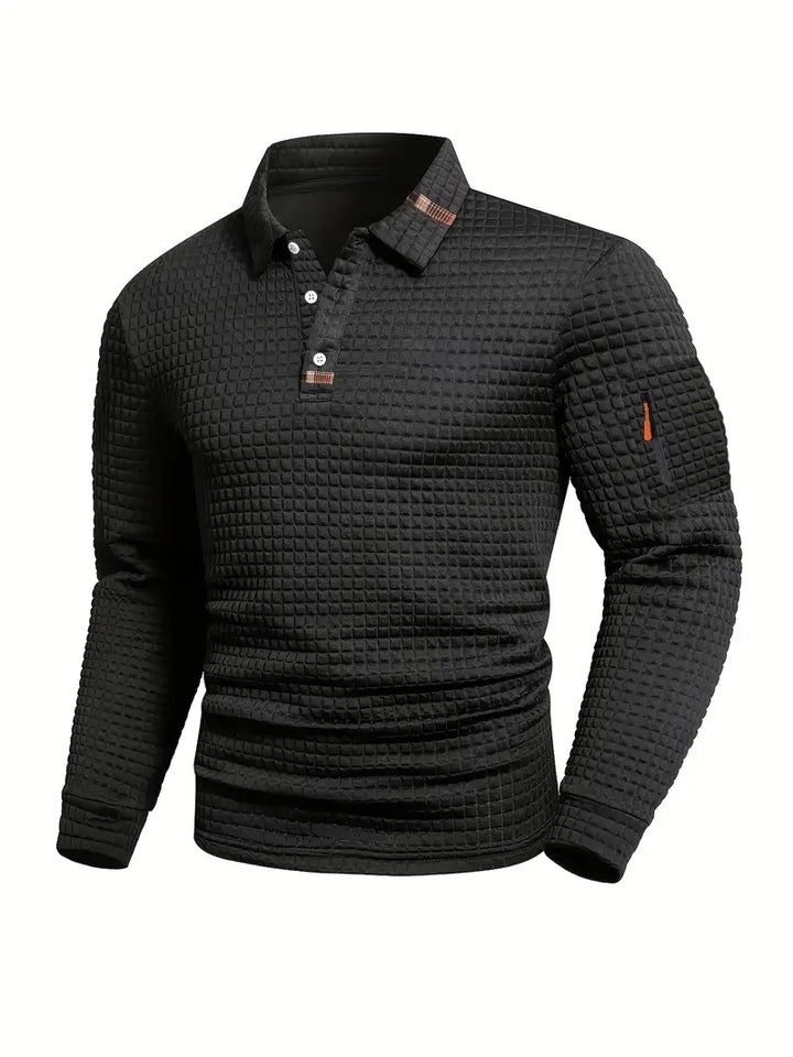 Xavier | Polo texturé à manches longues