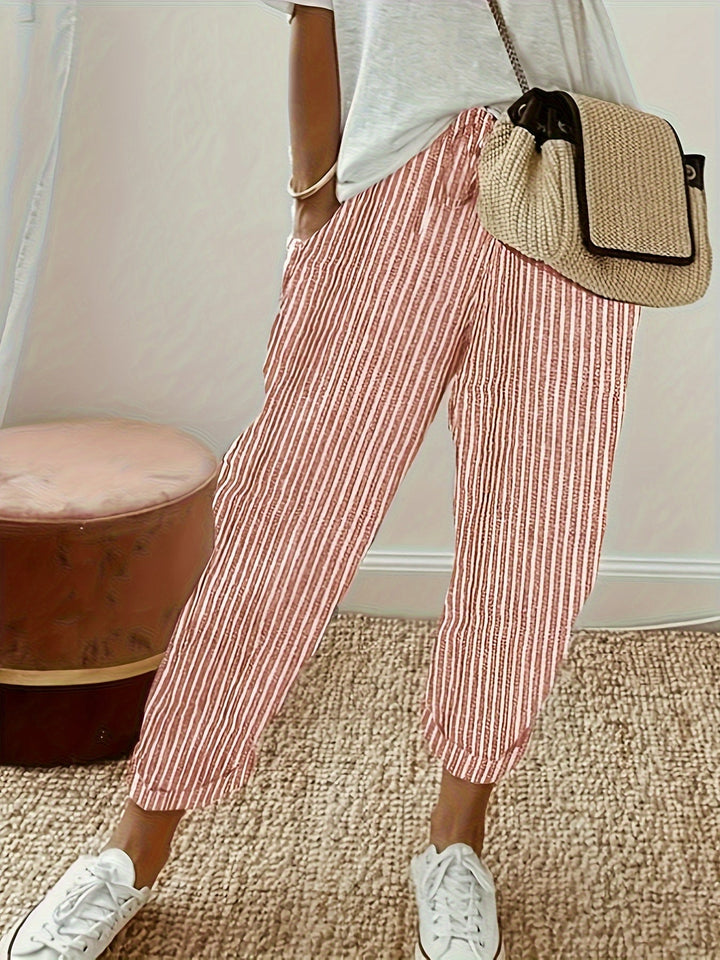Violaine | Pantalon large à rayures