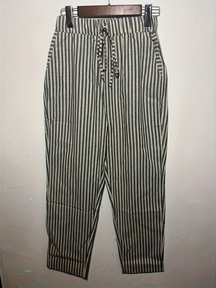 Violaine | Pantalon large à rayures