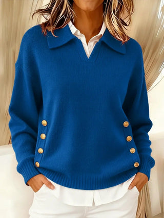 Charlotte | Pull à col polo boutonné