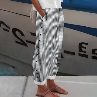 Rosalie | Pantalon rayé décontracté