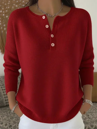 Francine | Pull en maille Henley