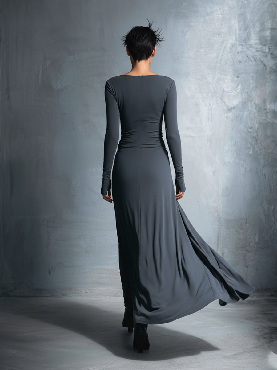 Éléa | Robe longue à nœud latéral