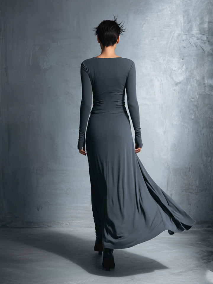 Éléa | Robe longue à nœud latéral