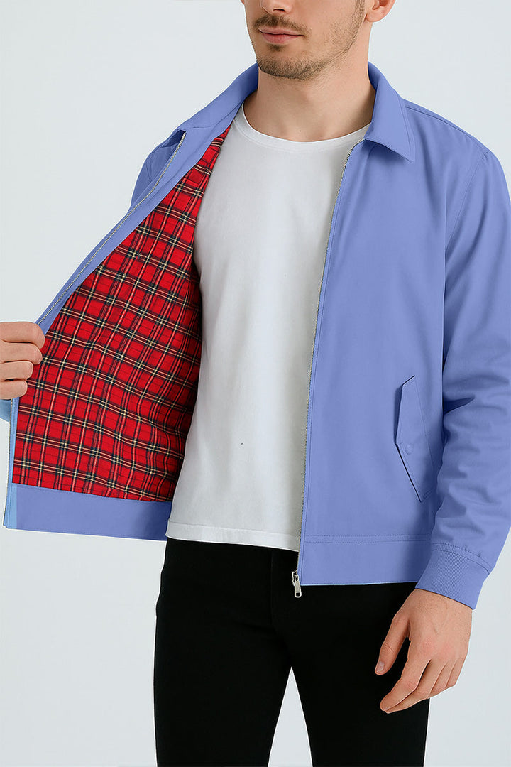 Gaël | Veste Harrington à doublure tartan