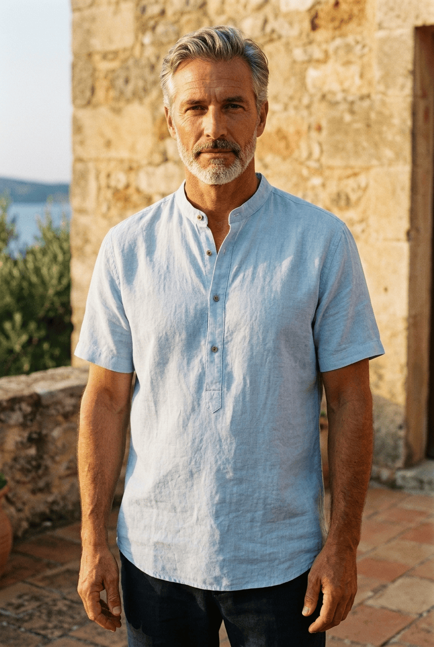 Théo | Chemise à col mao